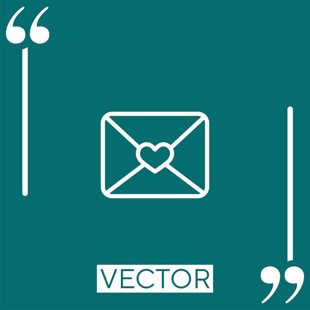 envelope vector icon Linear icon. Editable stroked line - Vector, Image