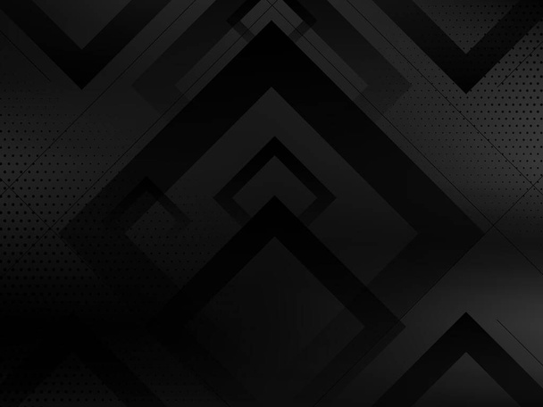 Dunkel geometrisch schwarz abstrakt Hintergrund elegent Design Muster Vektor - Vektor, Bild