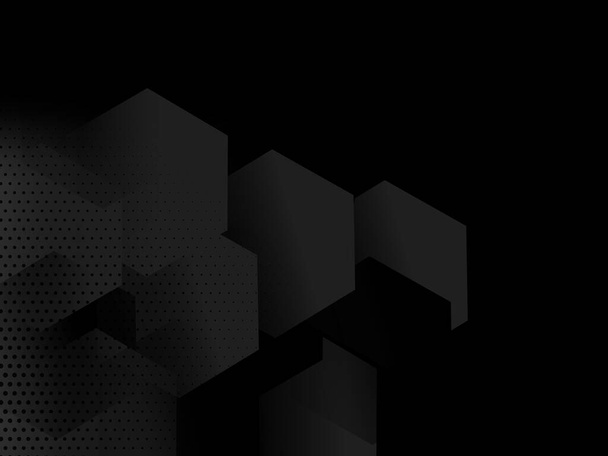 ダーク幾何学的黒抽象的背景パターンベクトル - ベクター画像