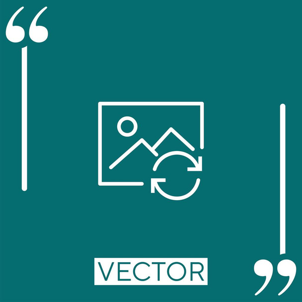 kép vektor ikon Lineáris ikon. Szerkeszthető vonal - Vektor, kép