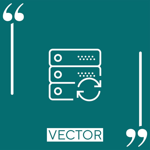 server    vector icon Linear icon. Editable stroke line - Vector, Image