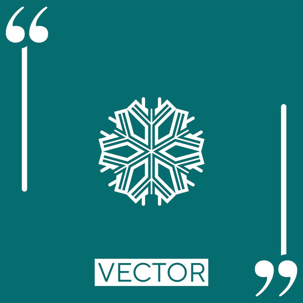 Значок вектора снежинок Линейная иконка. Редактируемая линия хода - Вектор,изображение