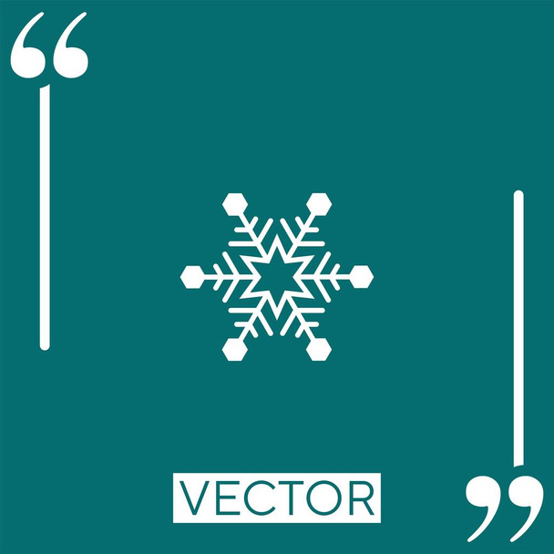 copo de nieve icono vector icono lineal. Línea de carrera editable - Vector, Imagen