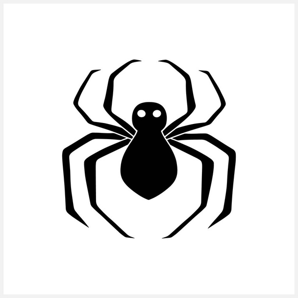 白に隔離されたクモのアイコンをかわす。ハロウィンのシンボル。ベクターストックイラスト。EPS 10 - ベクター画像