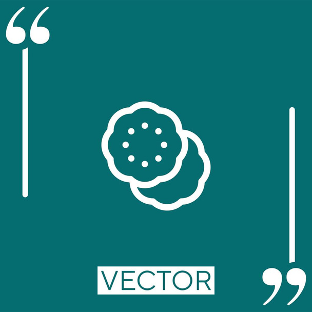 cookies vector icon Linear icon. Editable stroked line - Vector, Image