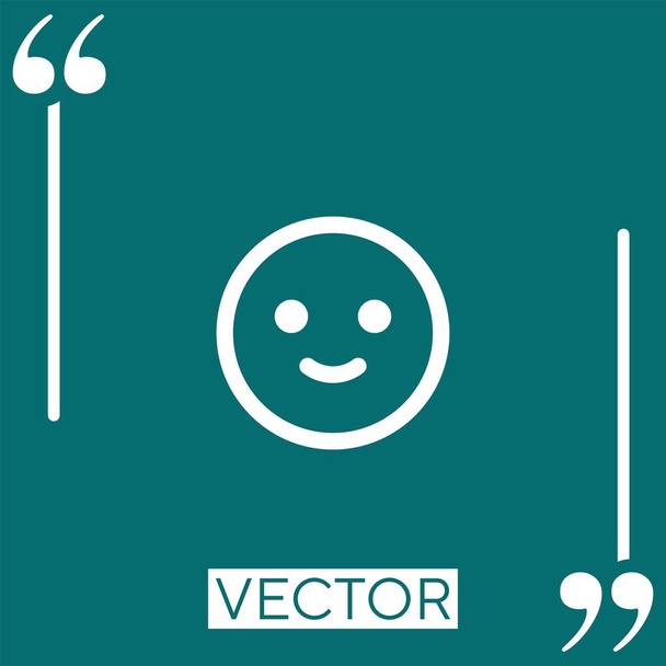 sonrisa vector icono icono lineal. Línea acariciada editable - Vector, imagen