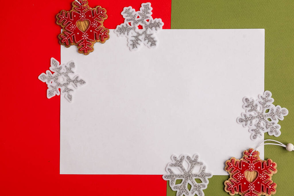 Festive Christmas background, greeting card - 写真・画像