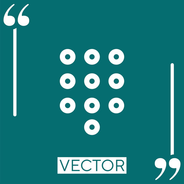 dial vector icon Linear icon. Editable stroke line - Vector, Image