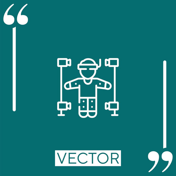 bewegingsopname vectoricoon Lineair icoon. Aanpasbare slaglijn - Vector, afbeelding