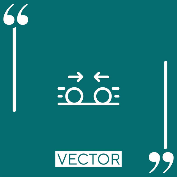 kompressziós vektor ikon Lineáris ikon. Szerkeszthető simított vonal - Vektor, kép