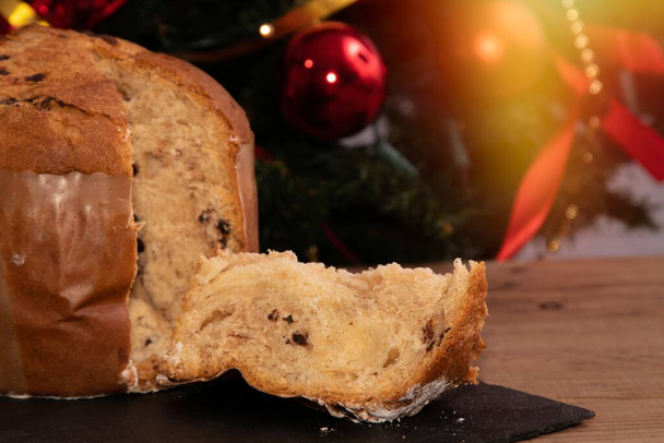 typical christmas desserts and sweets, panettone - Photo, Image