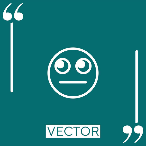 sceptisch vectoricoon Lineair icoon. Aanpasbare slaglijn - Vector, afbeelding