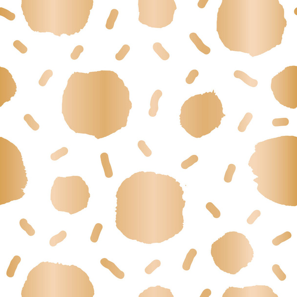 Vector pontos de ouro borrões padrão sem costura branco - Vetor, Imagem