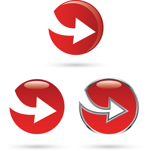 Red arrow icon - Vector, imagen