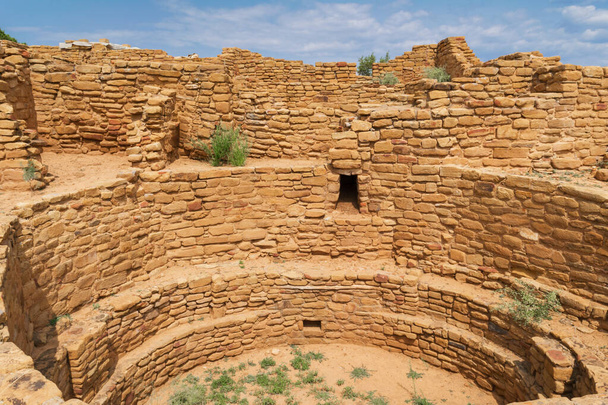Detailed, above ground rands of the Far View House at the Far View Sites at Mesa Verde National Park - Фото, зображення