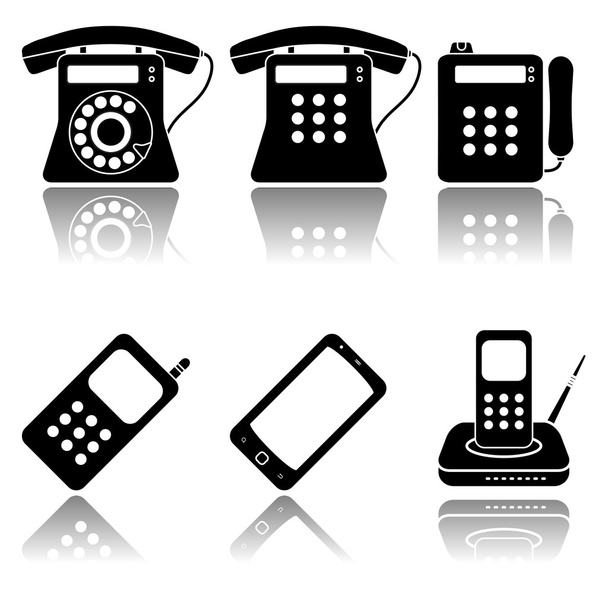 Phones icon set - Διάνυσμα, εικόνα