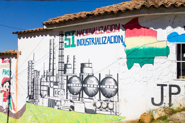 Street art de Sucre, Bolivie. Ville bolivienne - Photo, image