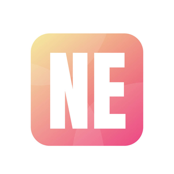 NE Letter Logo Design mit einfachem Stil - Vektor, Bild