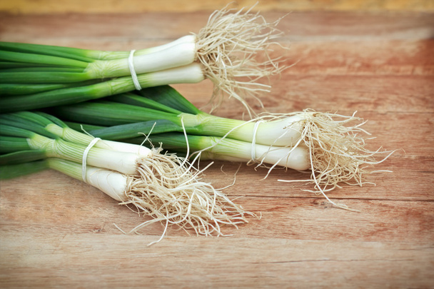 Fresh organic spring onions - Photo, Image
