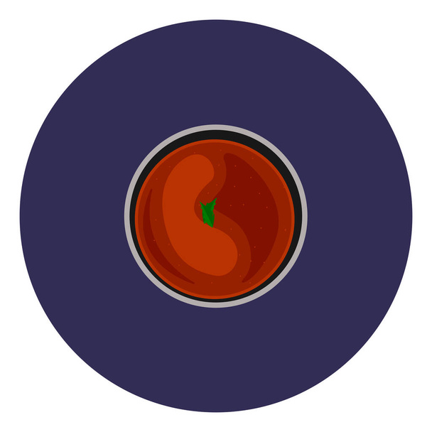 Tomatensaus, illustratie, vector op een witte achtergrond. - Vector, afbeelding