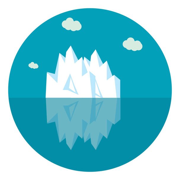 Iceberg, illustration, vector on a white background. - Vector, Image