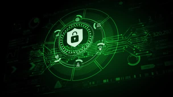 Datenschutzkonzept für Unternehmen im Bereich Cyber-Sicherheit.  - Filmmaterial, Video