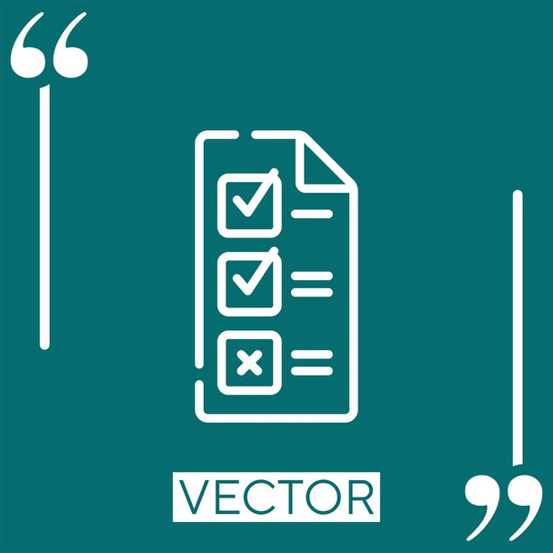 Planungs-Vektorsymbol Lineares Symbol. Editierbare Strichlinie - Vektor, Bild