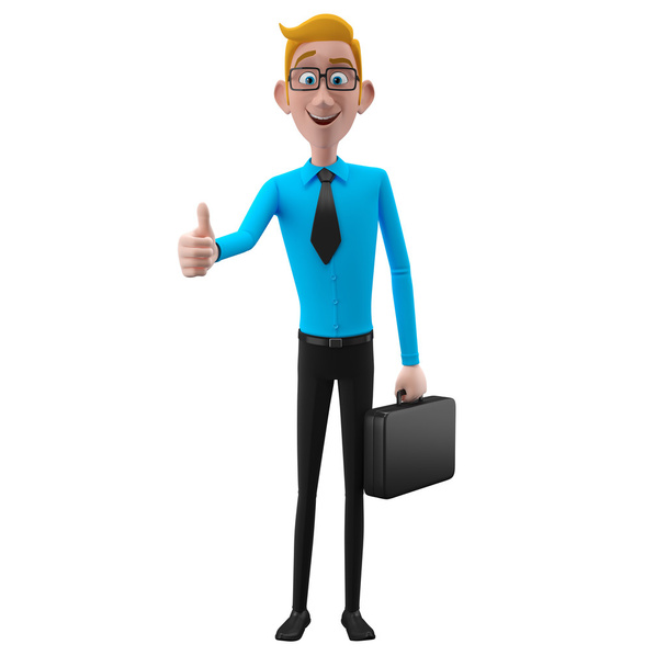 Персонаж мультипликационного бизнесмена
 - Фото, изображение