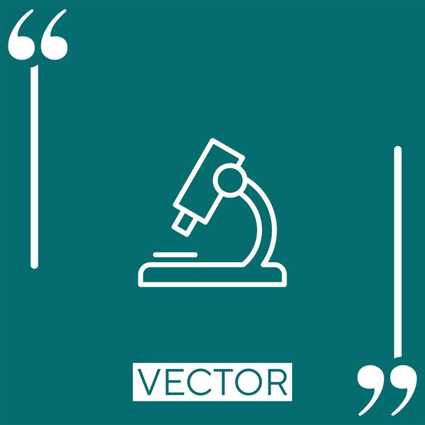 icône vectorielle de microscope icône linéaire. Ligne de course modifiable - Vecteur, image