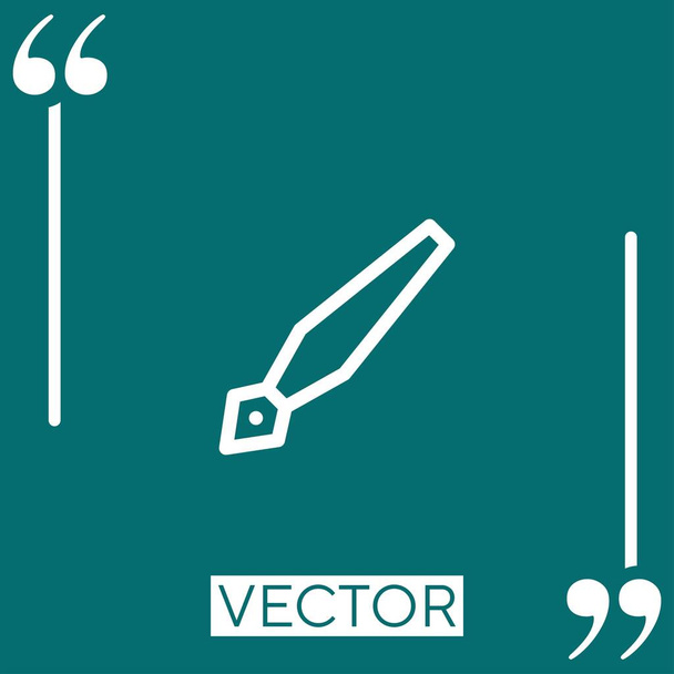 pen vector icoon Lineair icoon. Aanpasbare slaglijn - Vector, afbeelding
