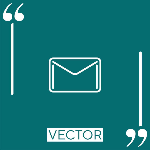 icono de vector de correo electrónico icono lineal. Línea de carrera editable - Vector, imagen
