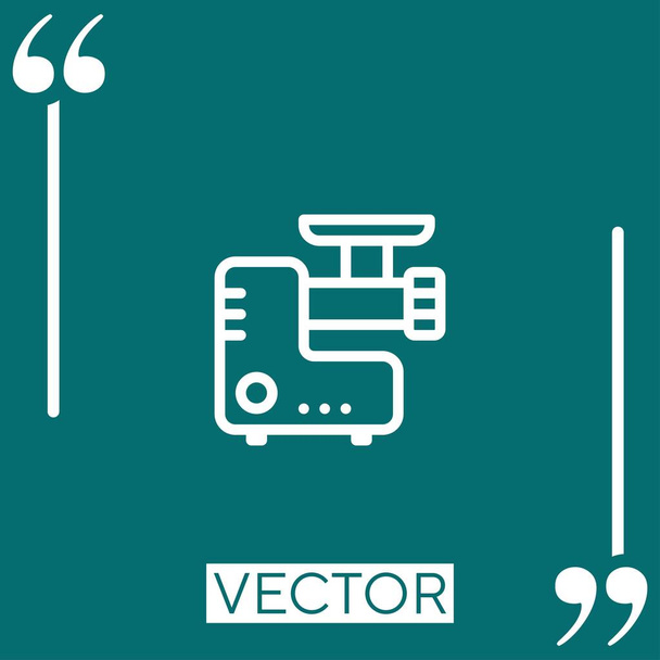 icône vectorielle broyeur de viande icône linéaire. Ligne de course modifiable - Vecteur, image