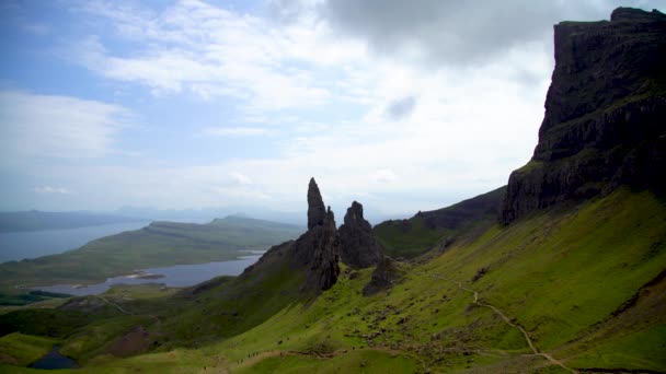 Trotternish Ilha Skye Scotlands Velho Homem de Storr - Filmagem, Vídeo