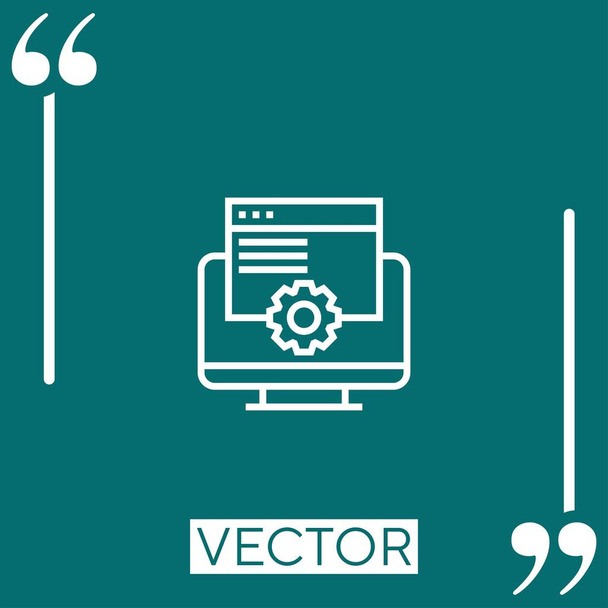 programming vector icon Linear icon. Editable stroke line - Vector, Image