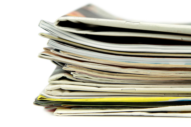 Pile of newspapers and magazines - Valokuva, kuva