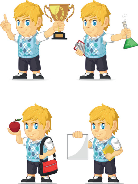 Blonde Rich Boy Customizable Mascot 2 - Vector, Image