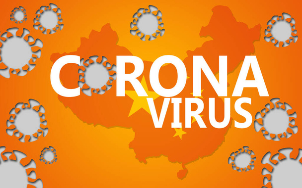 A 3d rendering of Wuhan coronavirus 2019-nCoV concept. An outbreak occurs in Wuhan, China. - Zdjęcie, obraz