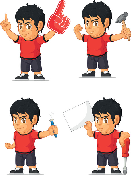 Soccer Boy Customizable Mascot 6 - Vector, Image