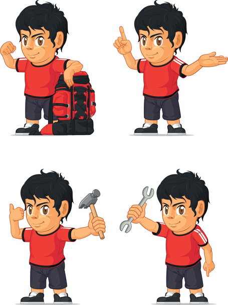 Soccer Boy Mascota personalizable 11
 - Vector, Imagen