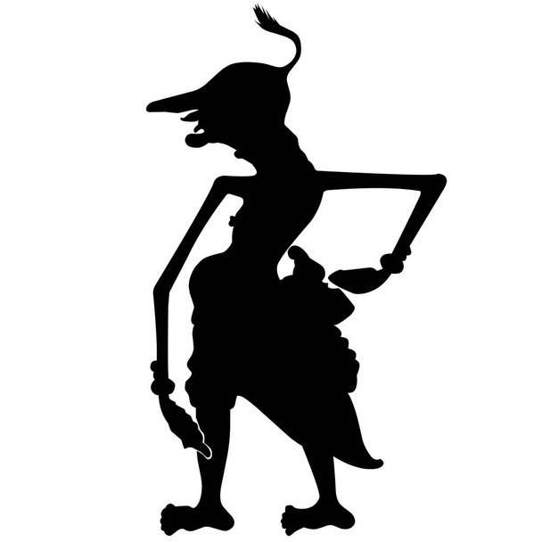 video of Indonesian shadow puppets from Petruk characters - Vector, Image