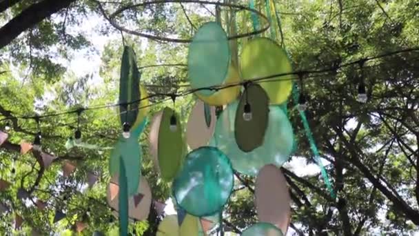Verde al aire libre decoración del mercado callejero, material de archivo - Imágenes, Vídeo