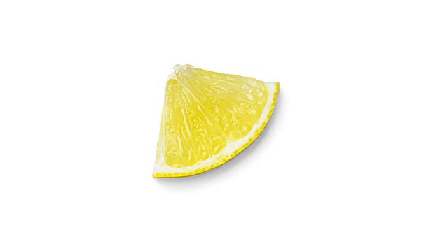 Lemon slice on white background. - Photo, Image