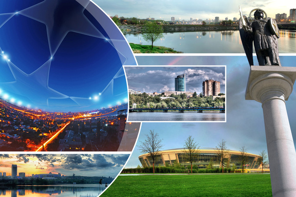Collage van foto's van de stad Donetsk, Oekraïne - Foto, afbeelding