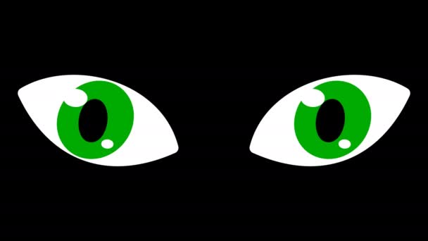 Yeşil gözlü bir kedi mavi gözlere dönüşüyor - animasyon - Video, Çekim
