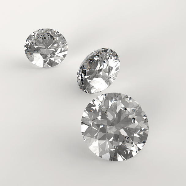 Diamonds 3d in composition as concept - Photo, Image