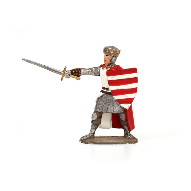 Сувенирная миниатюра "Передний рыцарь" на белом фоне - Фото, изображение
