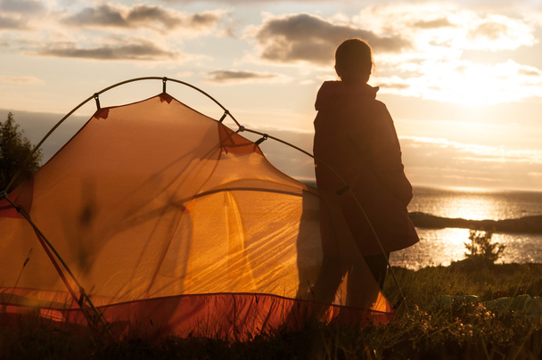 camping près de la mer en Norvège
 - Photo, image
