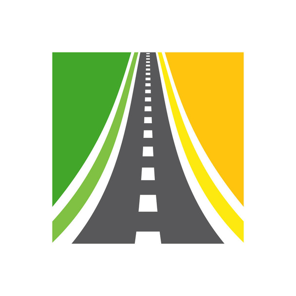 Vector highway logo combination. Roadway and pathway symbol. - Vector, Image