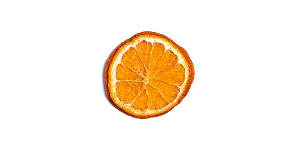 Dried orange on white background. High quality photo - Foto, afbeelding