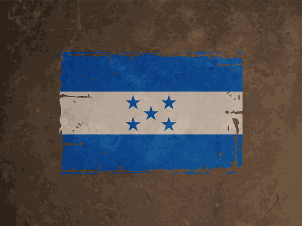 Belle conception vectorielle de drapeau texturé grunge du Honduras
. - Vecteur, image